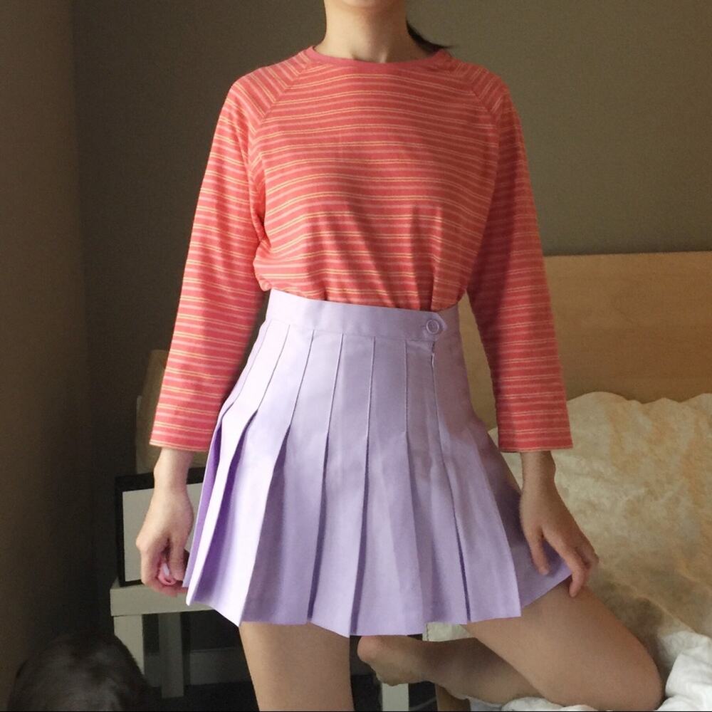 Nike Striped Stretch Top In Orange.--MA7